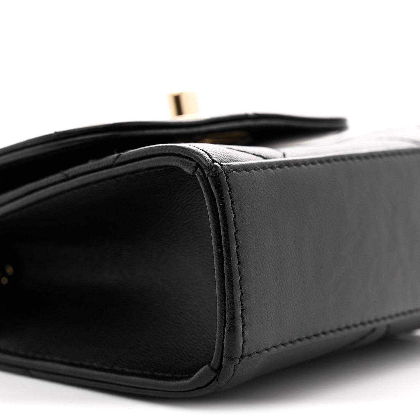Lambskin Quilted Mini Trendy CC Chain Wallet Black