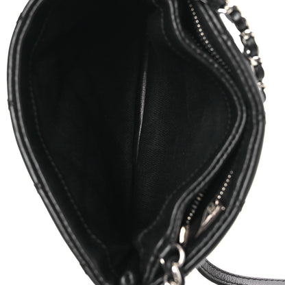 Calfskin Quilted Crossbody Bag Black