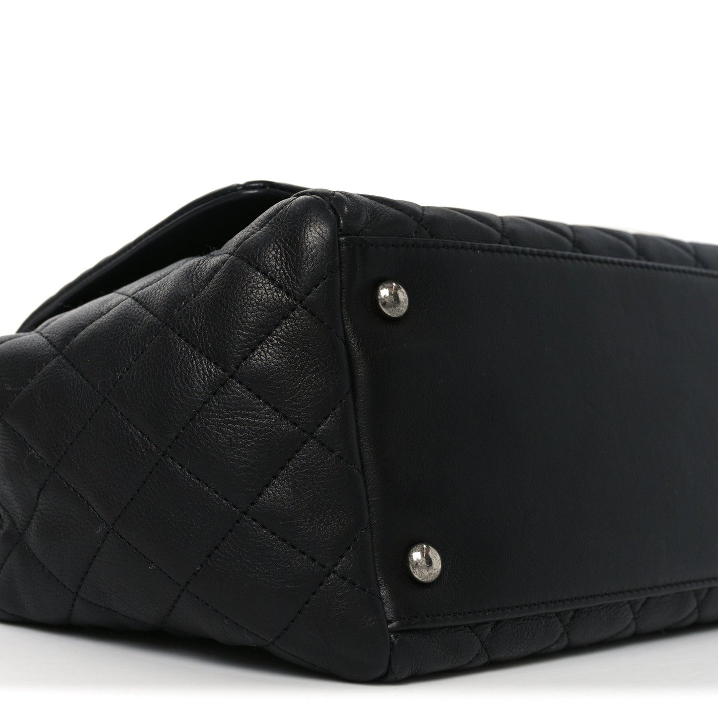 Calfskin Quilted Istanbul Accordion Flap Black