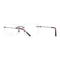 Gucci Eyeglasses Rectangle Rimless, Ruthenium Frame and Clear Demo Lenses Lens GG0399O003