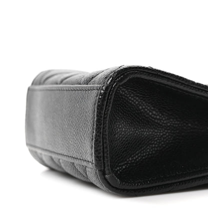 Caviar Quilted Classic Phone Holder Black