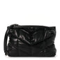 Lambskin Quilted Toy Loulou Puffer Monogram Monochrome Chain Satchel Black