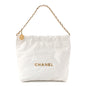 Shiny Calfskin Quilted Small Chanel  White