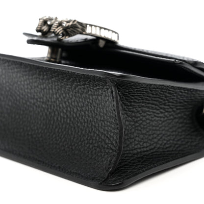 Dollar Calfskin Crystal Mini Dionysus Top Handle Bag Black Crystal
