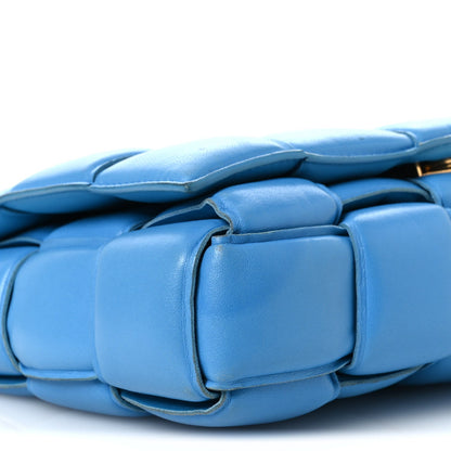 Lambskin Maxi Intrecciato Padded Chain Cassette Crossbody Bag Swimming Pool