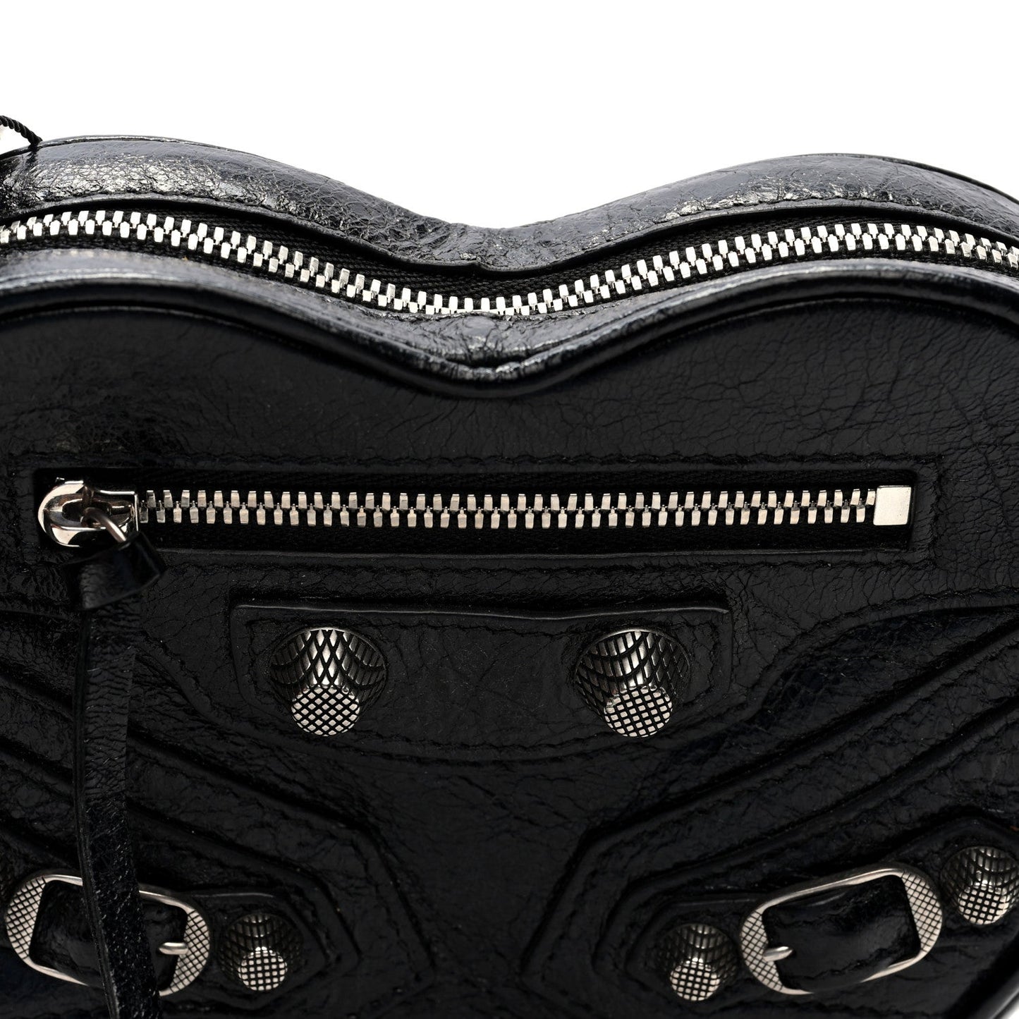 Agneau Arena Mini Le Cagole Heart Bag Black