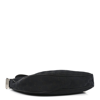 Monogram Medium Half Moon Hobo Black