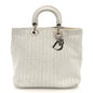 Lambskin Woven Dior Tote White