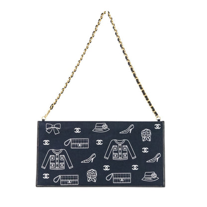 Chanel Icon Line Canvas Leather Shoulder Bag
