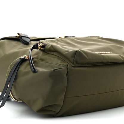 Nylon Large Rucksack Backpack  Canvas Green