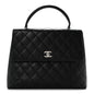 Caviar Quilted Jumbo Kelly Flap Black