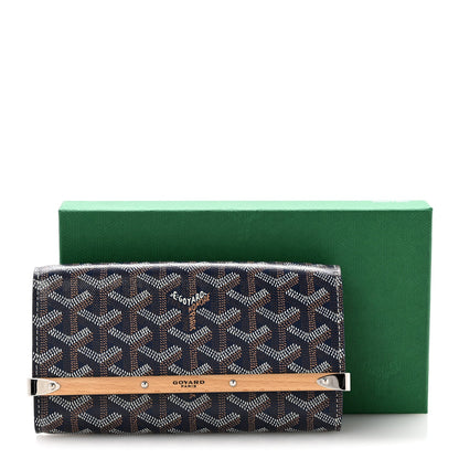 Goyardine Monte Carlo Bois Clutch Navy