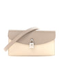 Grained Calfskin Extra Pochette Snowflakes Dove Antique Silver