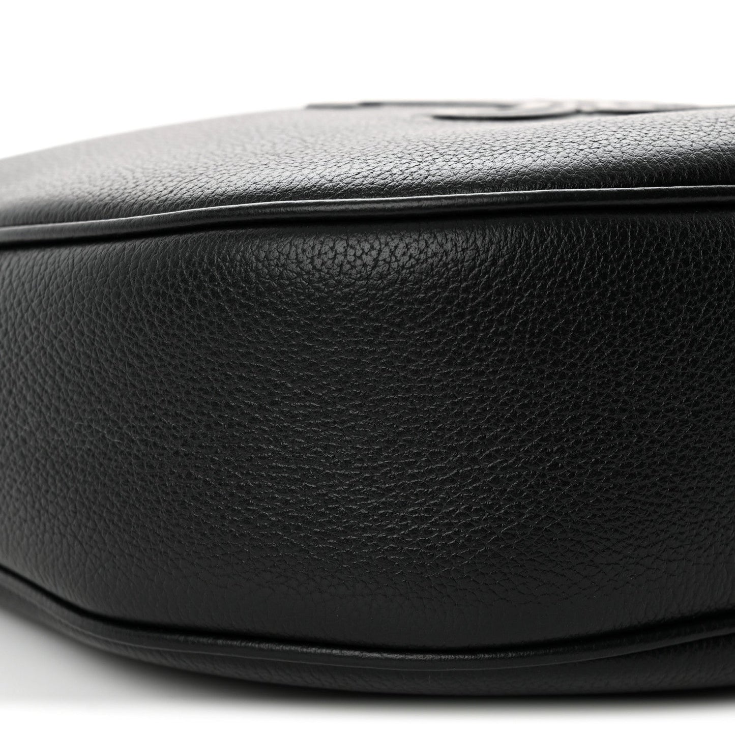 Supple Calfskin Cuir Triomphe Small Heloise Shoulder Bag Black