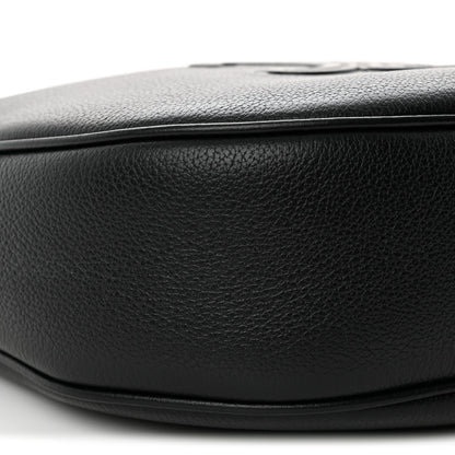Supple Calfskin Cuir Triomphe Small Heloise Shoulder Bag Black