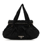 Tessuto Nylon Bead Evening Bag Black