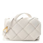 Nappa Intreccio Padded Top Handle Shoulder Bag White