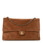 Suede Calfskin Souplissimo Maxi Flap Camel