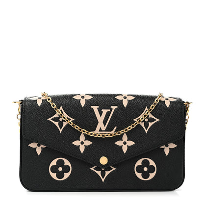 Empreinte Monogram Giant Felicie Pochette Black Beige