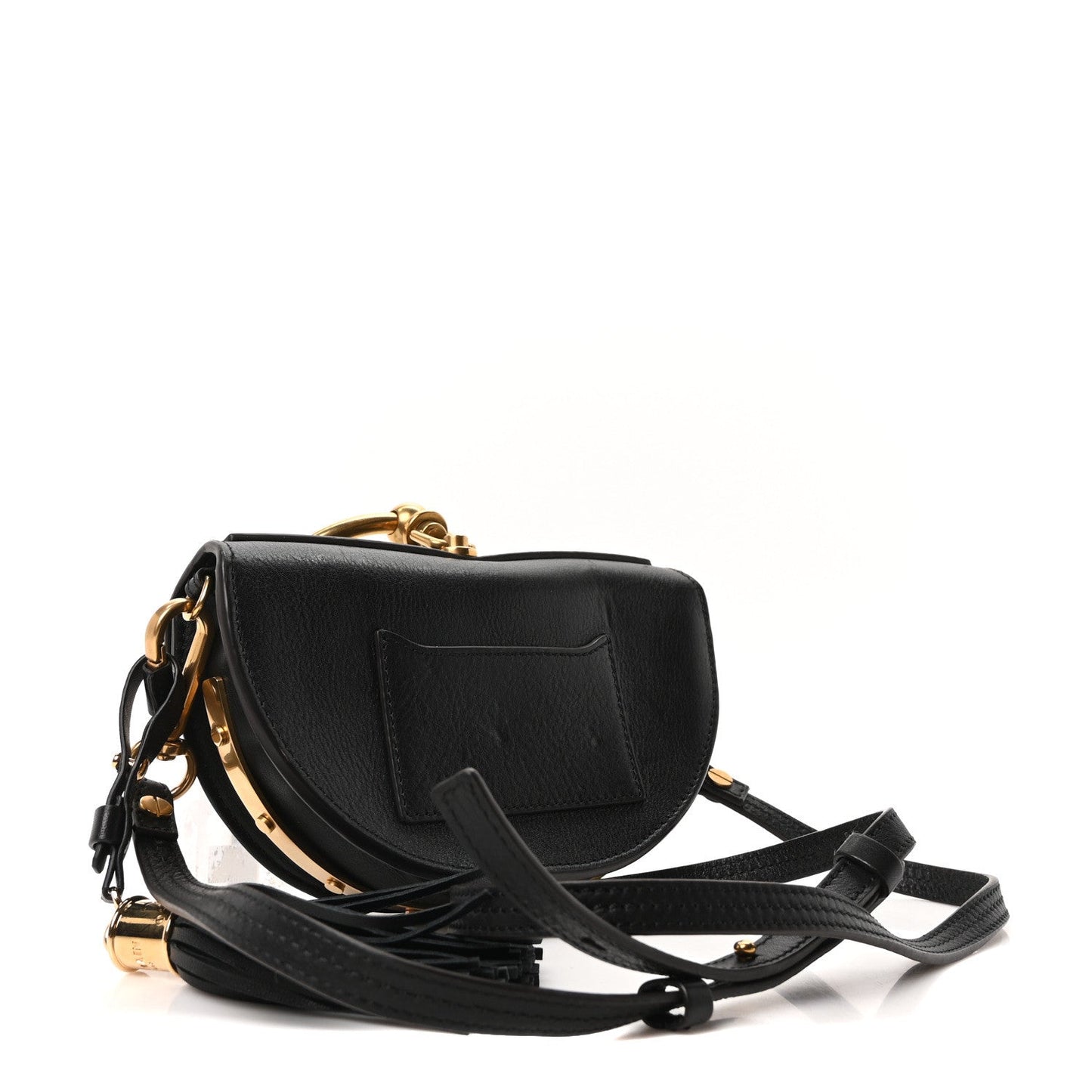 Calfskin Small Nile Bracelet Minaudiere Bag Black