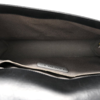 Lambskin Quilted Medium Boy Flap Black