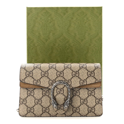 GG Supreme Monogram Super Mini Dionysus Shoulder Bag Taupe