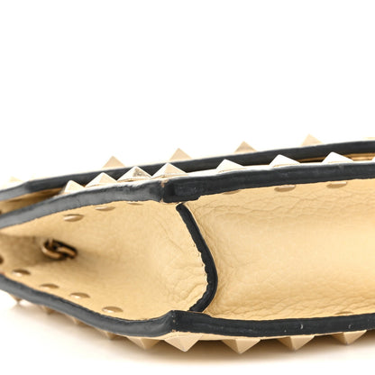 Vitello Rockstud Envelope Wallet on Chain Ivory