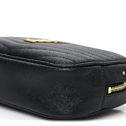 Grain De Poudre Matelasse Monogram Mini Lou Camera Bag Black