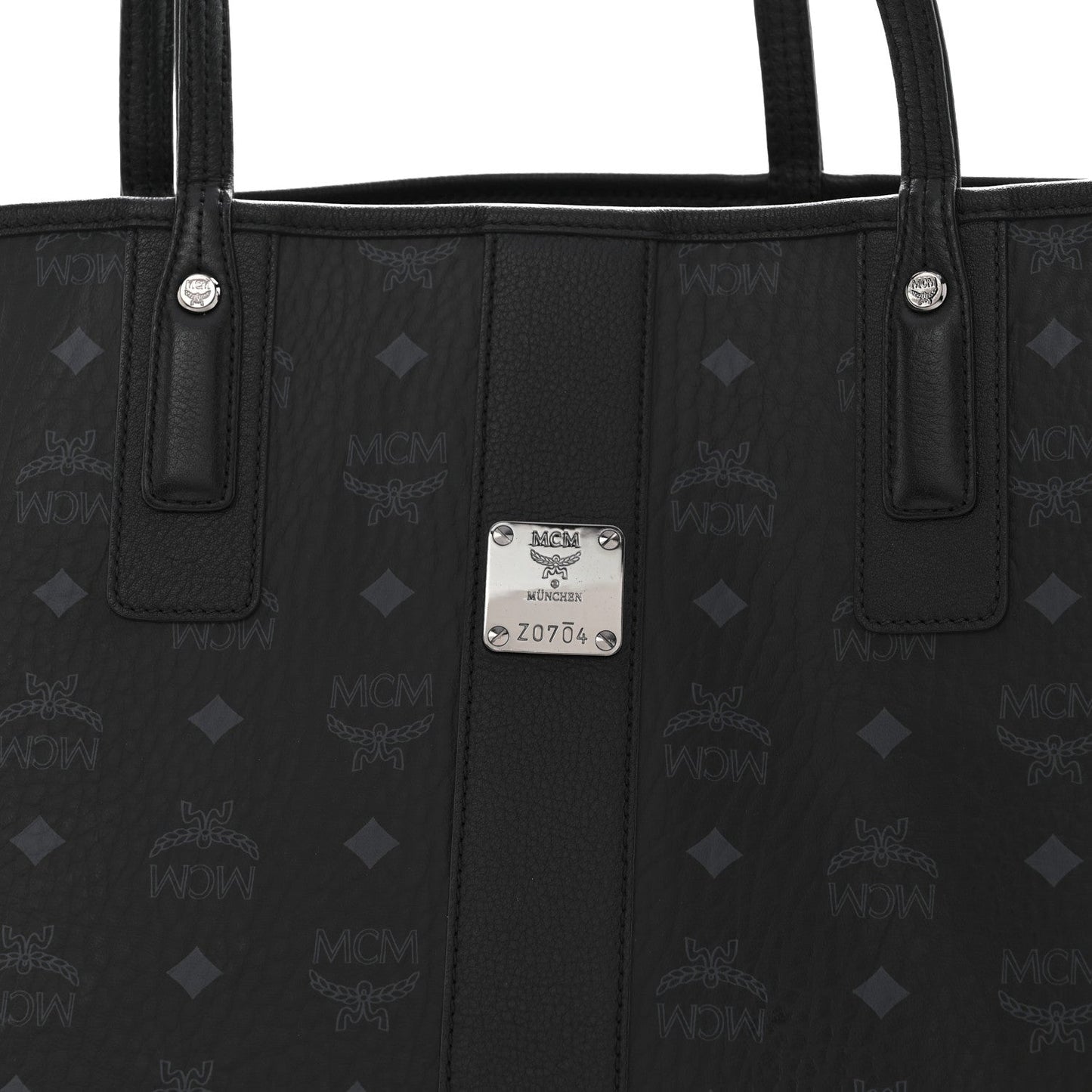 Visetos Medium Liz Reversible Shopper Tote Black