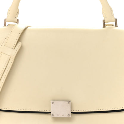 Smooth Calfskin Small Trapeze White Black