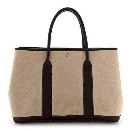 Buffle Skipper Toile Garden Party 36 MM Tote Marron Fonce