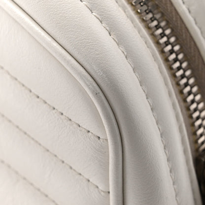 Soft Calfskin Diagramme Camera Bag White