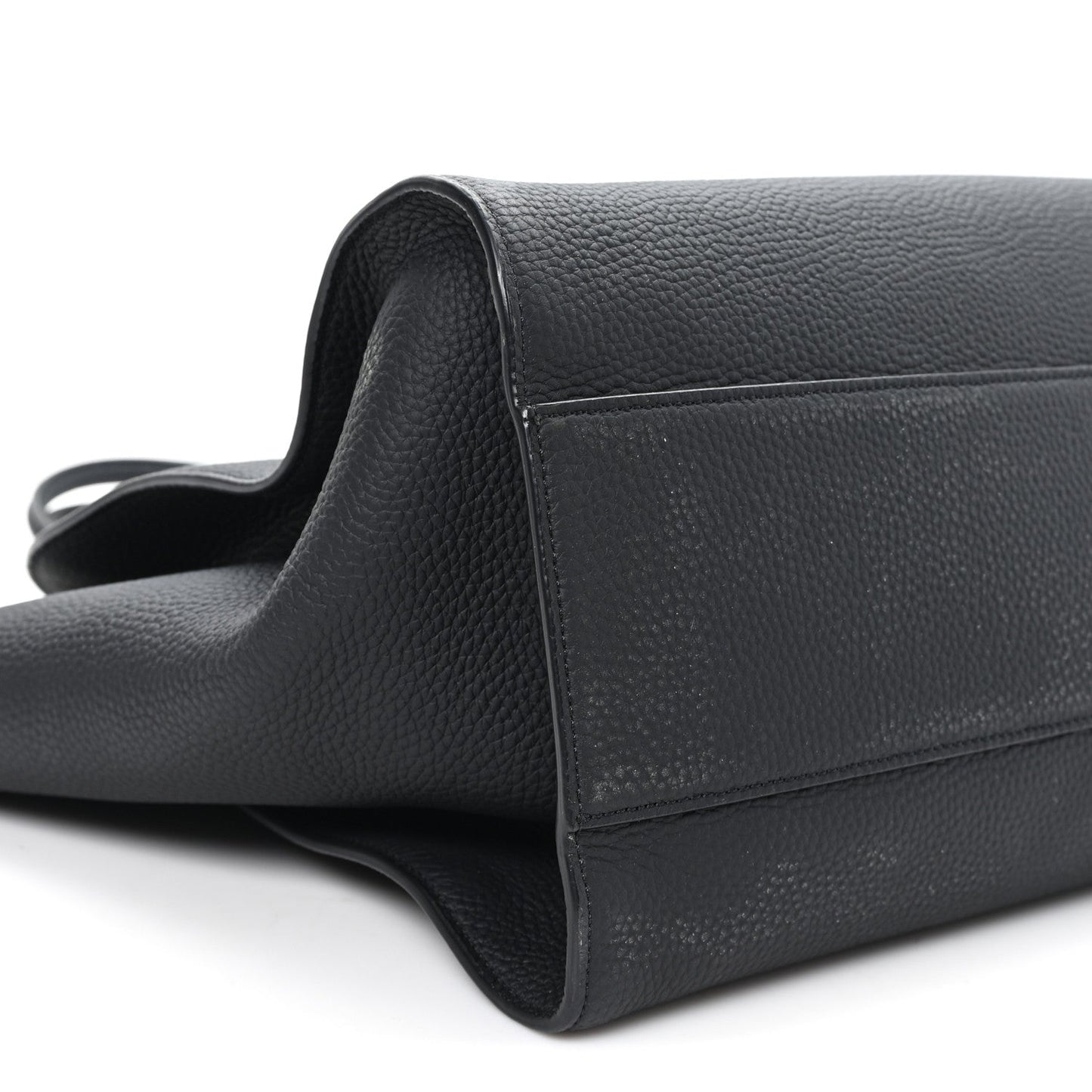 Matte Grained Calfskin Marlo Tote Black
