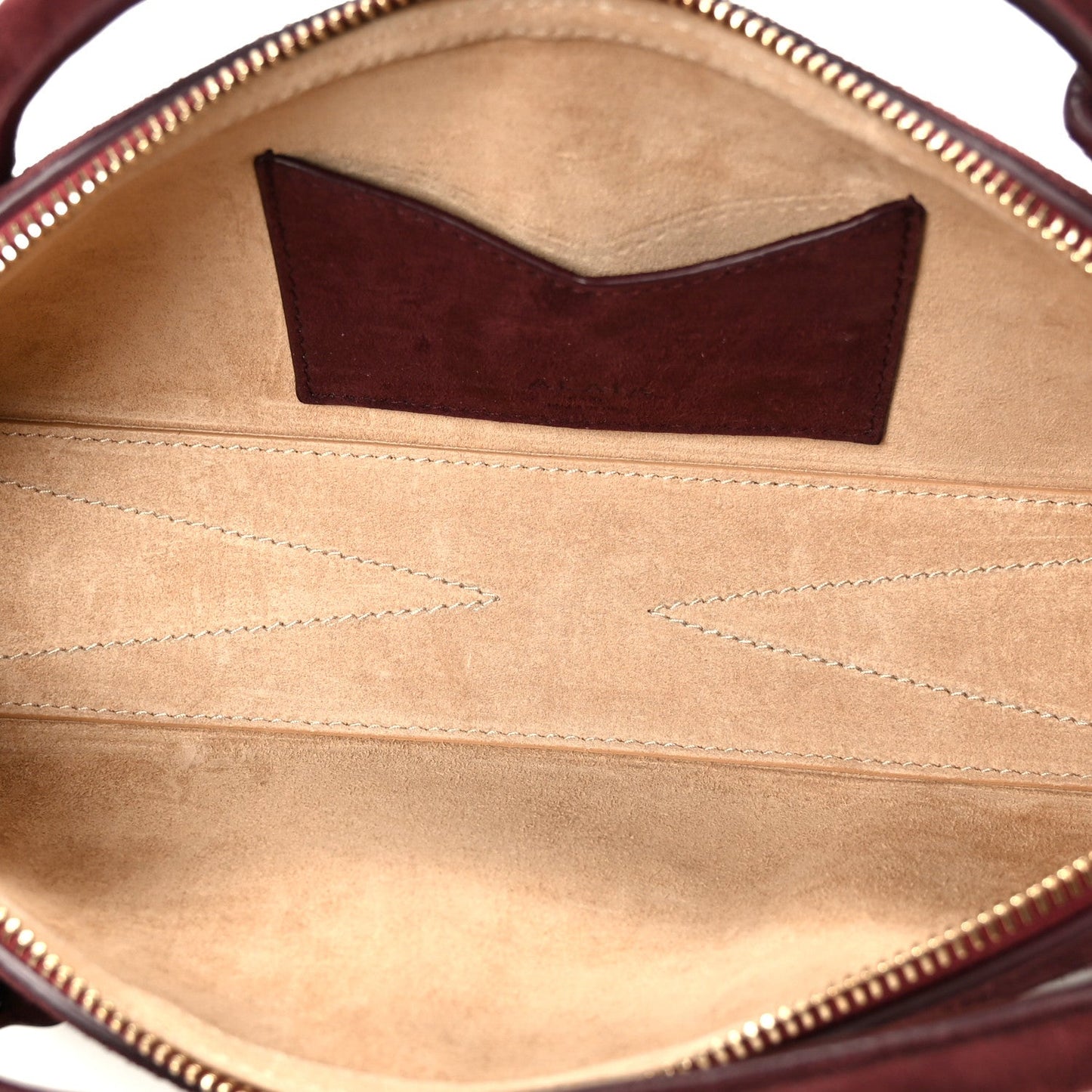 Suede Goatskin Le Teckel Clutch Rouge Grenat