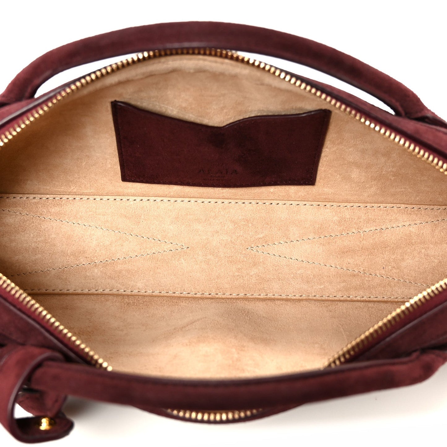 Suede Goatskin Teckel Clutch Rouge Grenat