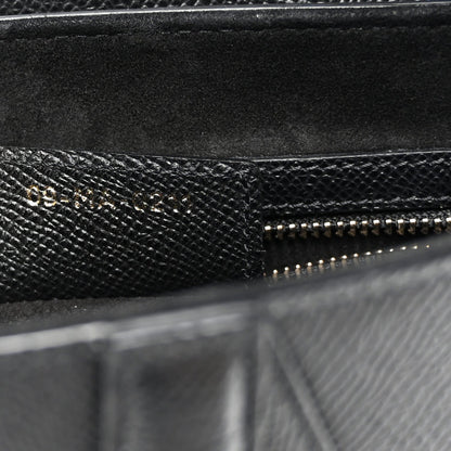 Grained Calfskin Saddle Bag Black