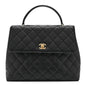 Caviar Quilted Jumbo Kelly Flap Black