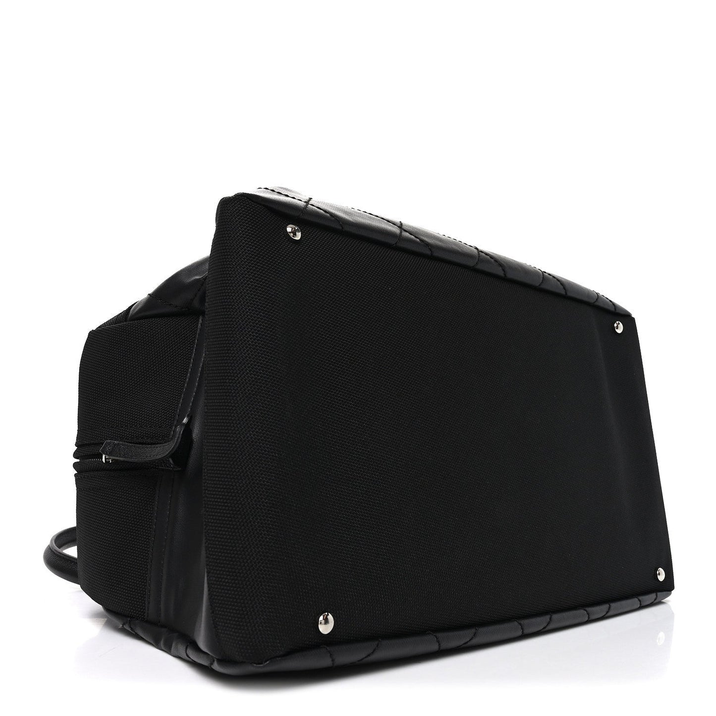 Coated Canvas Quilted Paris Biarritz Bowler Black