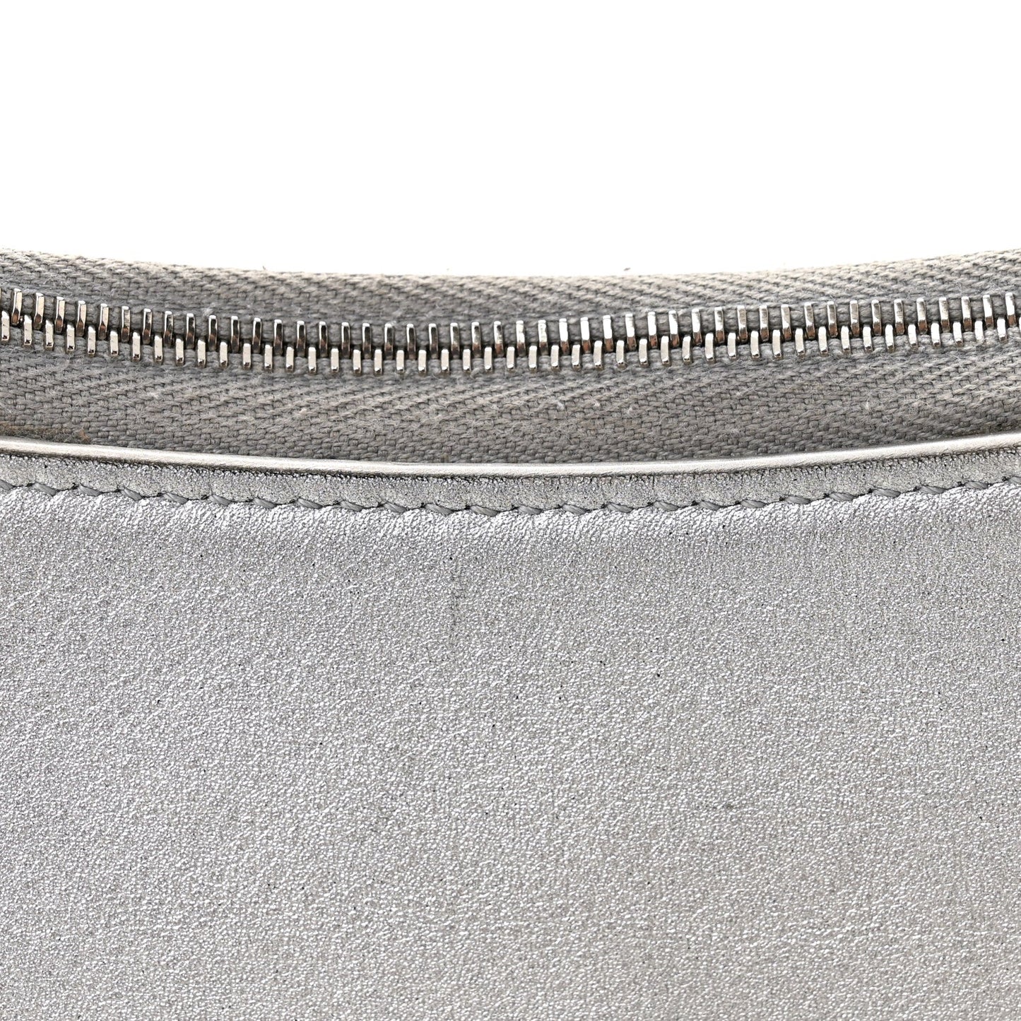 Metallic Calfskin Mary Kate Shoulder Bag Silver
