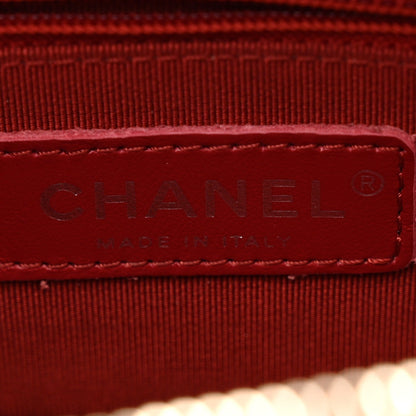Aged Calfskin Quilted Small Gabrielle Hobo Red