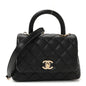 Caviar Quilted Extra Mini Coco Handle Flap Black