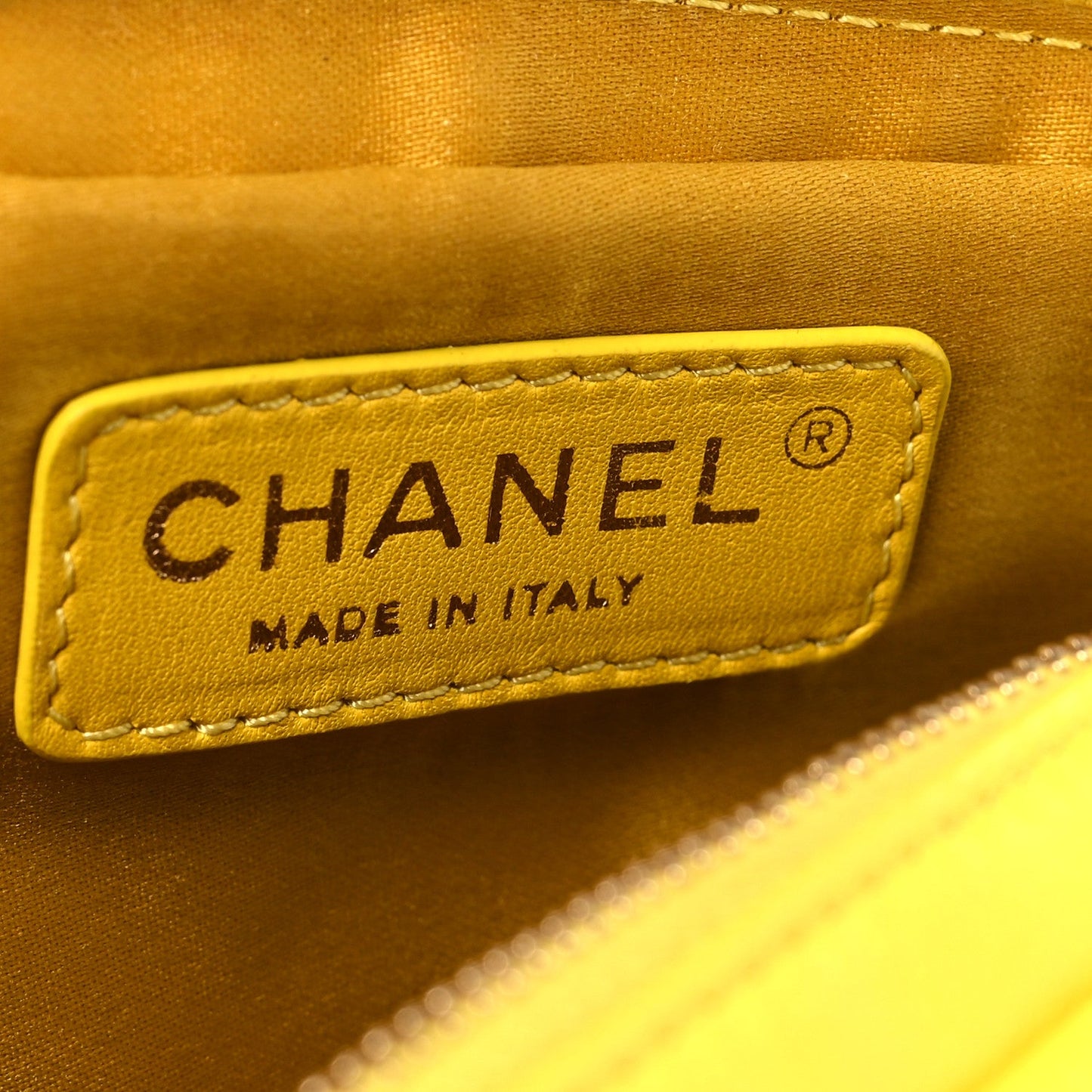 Lambskin Quilted New Mini Flap Yellow
