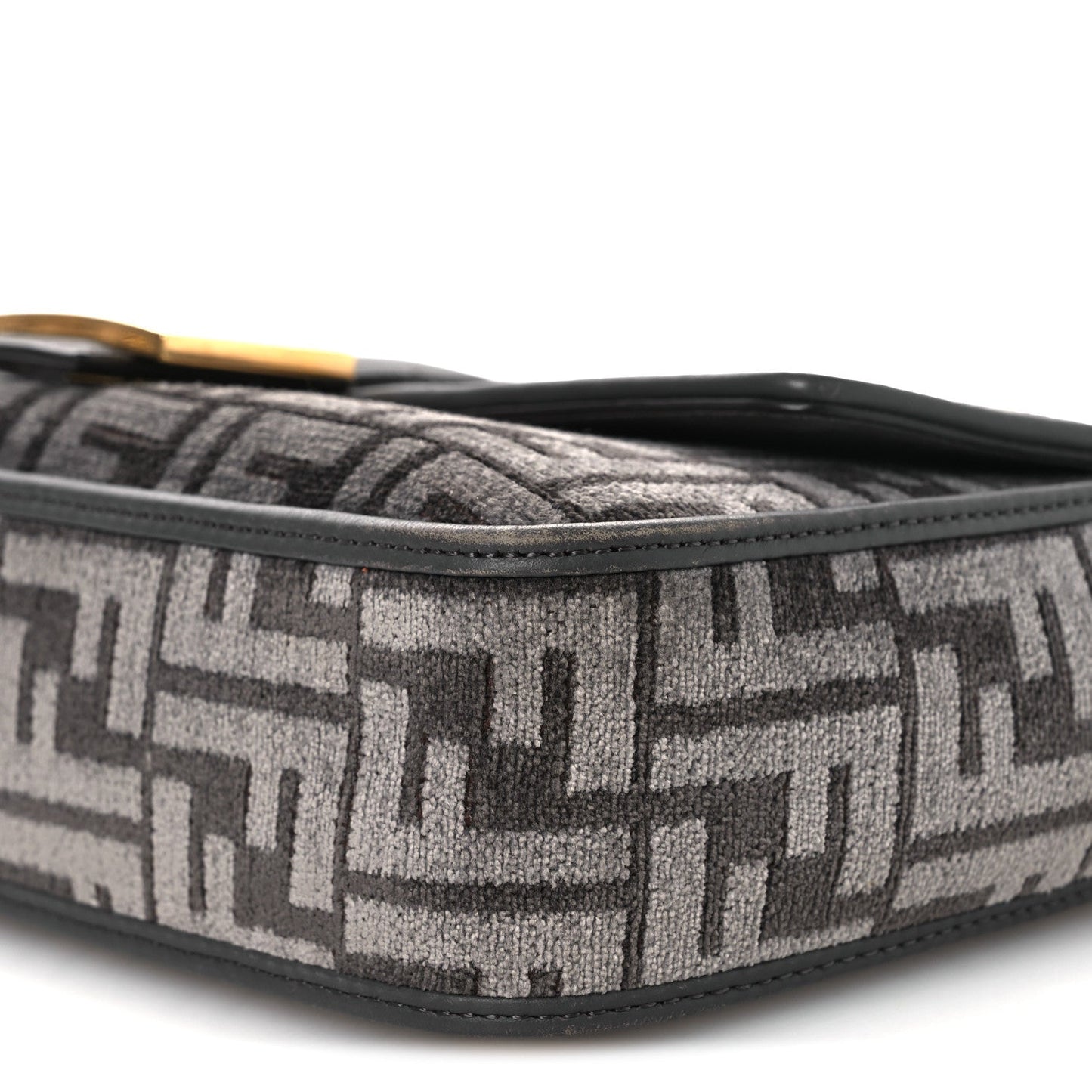 Chenille FF Embroidered Baguette Antracite Asfalto