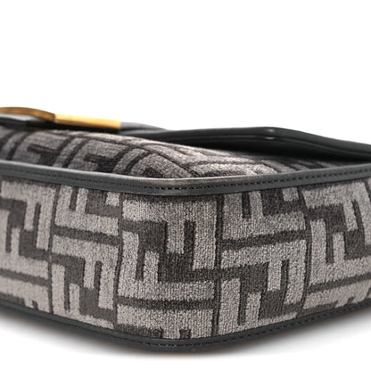 Chenille FF Embroidered Baguette Antracite Asfalto