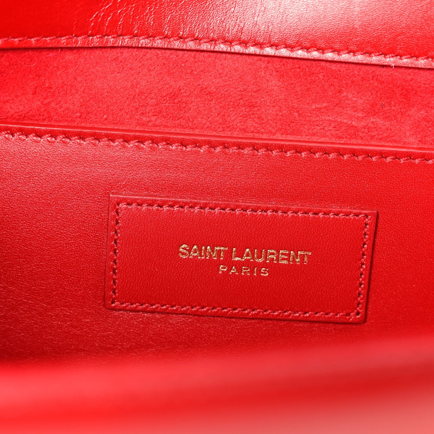 Grain De Poudre Classic Monogram Cassandre Clutch Rouge Orient