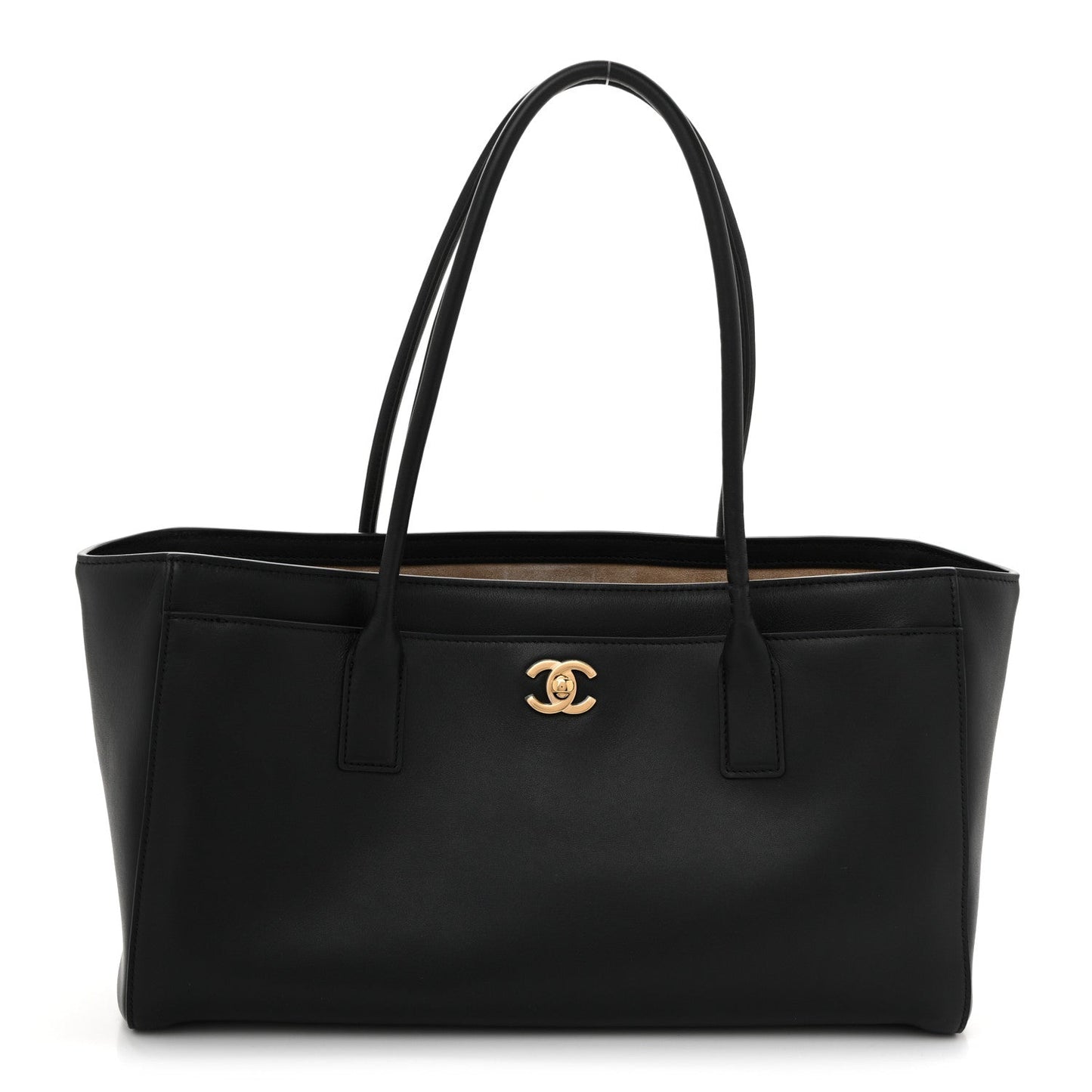 Calfskin Archetype Small Shopping Tote Black