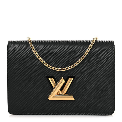 Epi Twist Belt Chain Wallet Black