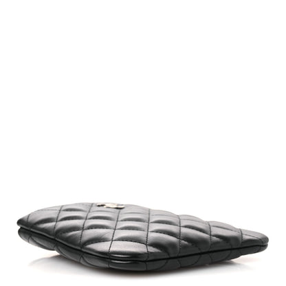 Lambskin Quilted Crossbody Bag Black