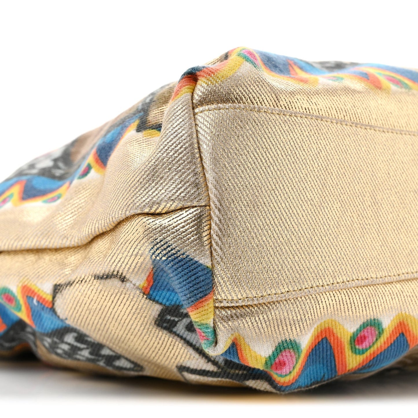 Graffiti Printed Canvas Street Spirit Tote Multicolor