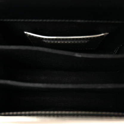 Metallic Calfskin Serpenti Forever Top Handle Silver